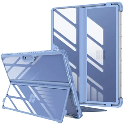 Immagine di FINTIE Custodia per Microsoft Surface Pro 11/10 (2024) / 9 (2022) 13 Pollici Antiurto Folio Case Protettiva Cover con Rigida Kickstand Case, Compatibile Tastiera Type Cover, Blu