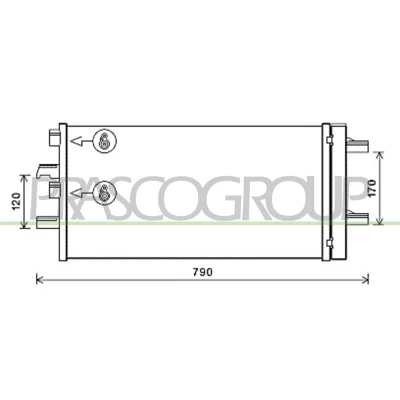 Immagine di PRASCO MN312C001 Condensatore con essiccatore 15mm 13mm Alluminio 648mm R1234yf, R134a MINI: Hatchback, Hatchback
