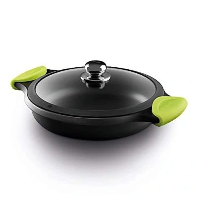 Immagine di CACEROLA BAJA INDUCTION 24 CM CON TAPADERA Y ASAS DE SILICONA KIWI
