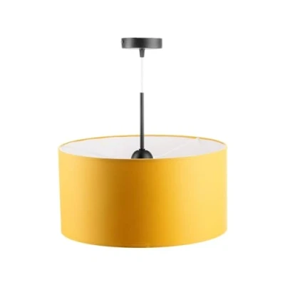 Immagine di Miratic Lampada a Sospensione Lunga con Sorgente Luminosa Sostituibile E27 max. 60W (non inclusa) Paralume in Tessuto (giallo senape)