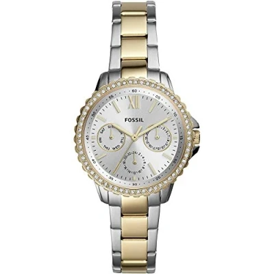 Immagine di Fossil Orologio Izzy da donna, movimento multifunzione, cassa in acciaio inossidabile argentato 35 mm con bracciale inossidabile, ES4784