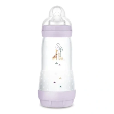 Immagine di MAM Biberon Easy Start Anticoliche per Bambini di 4+ Mesi, 320 ml con Tettarella Flusso 3 mesi in Silicone SkinSoft, Bio circolare, Rosa