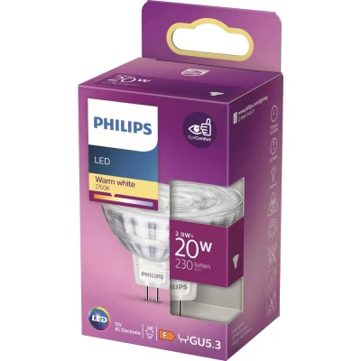 Immagine di Philips Lighting 871951430760500 LED (monocolore) ERP F (A G) GU5.3 Riflettore 2.9 W = 20 Bianco caldo (Ø x L) 51 mm 46 1 pz.