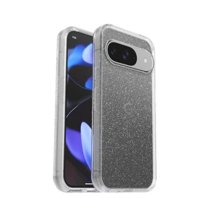 Immagine di OtterBox Cover per Google Pixel 9 / Pro Symmetry Clear, resistente a shock e cadute, sottile, testata 3x norme MIL STD 810G, Stardust/Trasparente