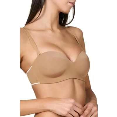 Immagine di Goldenpoint Donna Intimo Parte Alta del Completo Fascia Imbottita Essential con Spalline Removibili in Microfibra