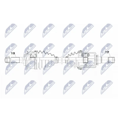 Immagine di NTY NPW FR 088 Albero motore / Semiasse Assale anteriore Sx FORD: Ranger Mk3