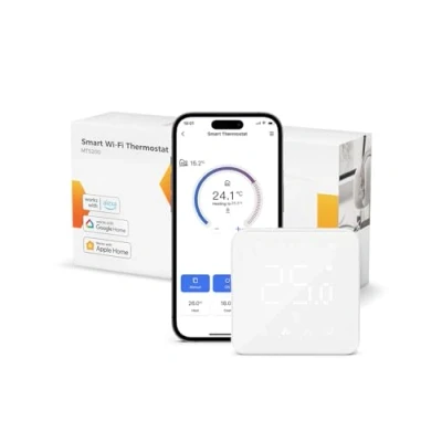 Immagine di Refoss Termostato WiFi intelligente, Caldaia, Crono digita, da Parete, Compatibile con Apple HomeKit, Alexa e Google Assistant, 3A, 2,4GHz