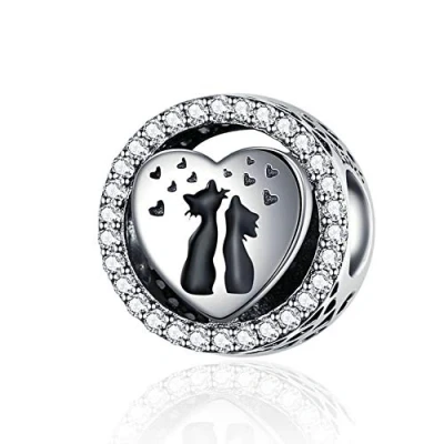 Immagine di Ciondolo a forma di gatto, in Argento sterling 925, cammello, coniglio, delfino, farfalla, per braccialetti Pandora,