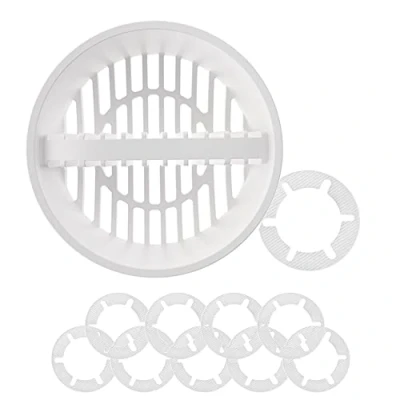Immagine di Trapflex 1x setaccio per Capelli + 10x Filtro Compatibile con Il Set di drenaggio Tempoplex e Modello 6961, 6962, 6963 sostituito Numero Parte 582951/6961.96