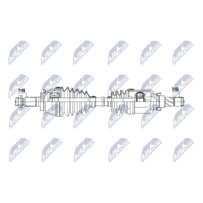 Immagine di NTY NPW BM 243 Albero motore / Semiasse Assale anteriore Sx 590mm Cambio manuale MINI: Hatchback