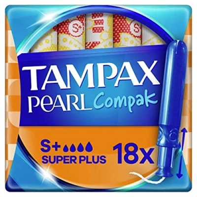 Immagine di Tampax Compak Pearl Assorbenti Interni Super Plus con Applicatore, 18 Pezzi