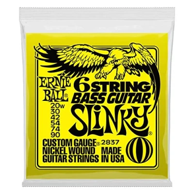 Immagine di Ernie Ball, Corde Slinky per basso a 6 corde, scala 29 5/8, con estremità sfera piccole, diametro 20 90