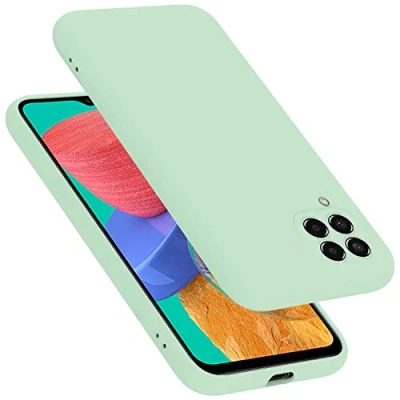 Immagine di Cadorabo Custodia compatibile con Samsung Galaxy M33 5G in LIQUID VERDE CHIARO Coperchio protettivo silicone TPU flessibile