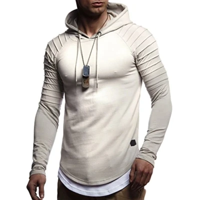 Immagine di Leif Nelson Felpa con Cappuccio Uomo Maglione LN 8155 Segnale Grey Small