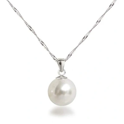 Immagine di Schöner SD Collana in Argento rodiato con ciondolo a forma di perla, 12 mm, sterling, Perla