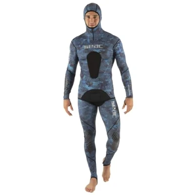 Immagine di SEAC BLUE MOON, Muta da Pesca Subacquea e Apnea, Due Pezzi, Blu Camouflage, L