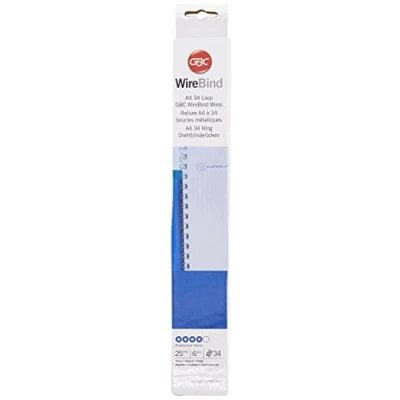 Immagine di GBC Dorsi metallici 34 anelli 6mm 25pz Argento 4400695