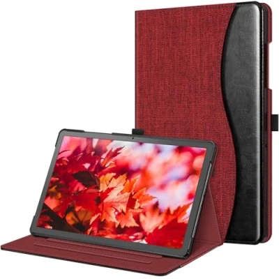 Immagine di FINTIE Custodia per Samsung Galaxy Tab A9+ 11 Pollici 2023, [Multi angli] Slim Fit Stand Cover Case con Tasca Auto Sveglia/Sonno A9 Plus (SM X210/X216/X218), Burgundy