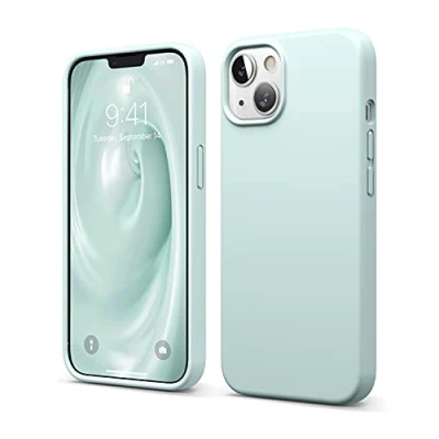 Immagine di elago Cover Silicone Liquido Compatibile con iPhone 13 Case (6.1&quot;), Premium, Protezione Completa Antiurto a 3 Strati, Custodia in Morbida Microfibra Antigraffio (Verde Menta)