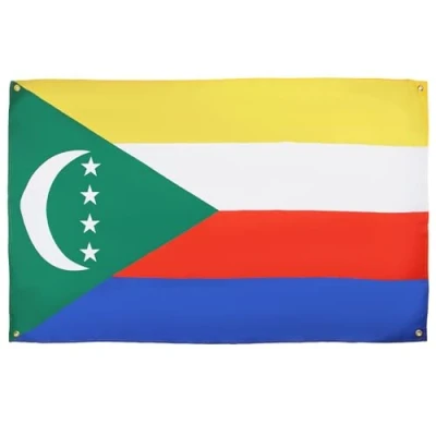 Immagine di AZ FLAG Bandiera Comore 150 x 90 cm con 4 occhielli, Padiglione Comorien per balcone o parete