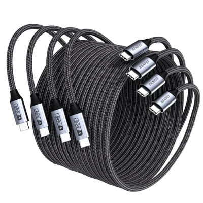 Immagine di BENFEI Cavo USB C 60W [4Pezzi 2x1M+2x2M], Type Ricarica Rapida, New Nylon Tipo Caricabatterie Cellulare per iPhone 15/15 Pro/15 Plus/15 Pro Max iPad Mini MacBook Galaxy S23