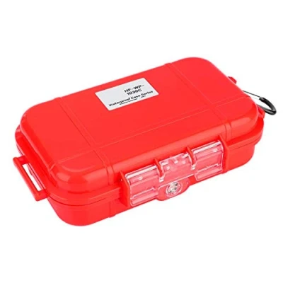 Immagine di Tbest Anti pressione antiurto box,Custodia impermeabile a tenuta stagna Custodia Contenitore interno in gomma imbottita staccabile (rosso)