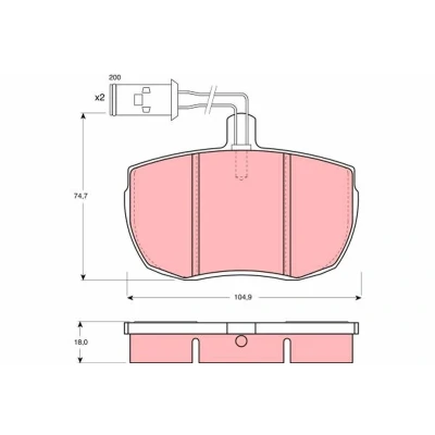 Immagine di TRW GDB779 Kit pastiglie freno Con contatto segnalazione usura IVECO: DAILY 2 Pritsche/Fahrgestell, 1, Kasten/Kombi