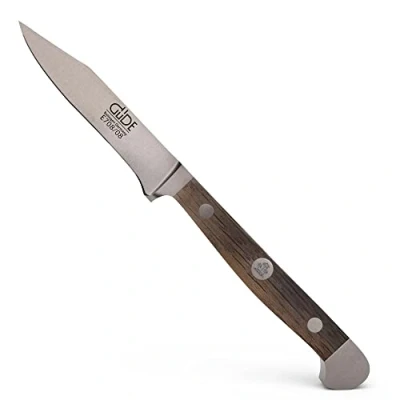 Immagine di Güde Solingen Coltello per Verdure forgiato, 8 cm, Legno di Quercia Botte, Alpha FASSEICHE Doppio Collarino, Fatto a Mano in Germania