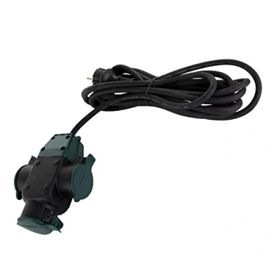 Immagine di REV Ritter 0577015555 Prolunga con tre prese, SK H05 VV F, 1.5 mm², 5 m