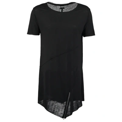 Immagine di Urban Classics LONG OPEN EDGE Front ZIP TEE Tshirt con stampa, Uomo, Taglia: Small, Black