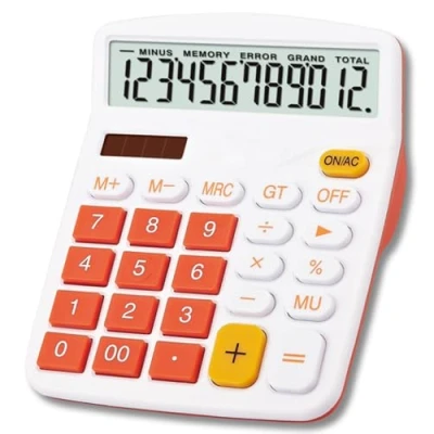 Immagine di Mengshen Calcolatrice di base per ufficio Batteria solare a doppia alimentazione dedicata finanziaria Display 12 cifre aziendale desktop grandi dimensioni standard