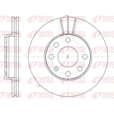 Immagine di REMSA 6061.10 Disco freno Assale anteriore 236, 236 20 6 ventilato OPEL: Corsa C Hatchback, B Astra F CC