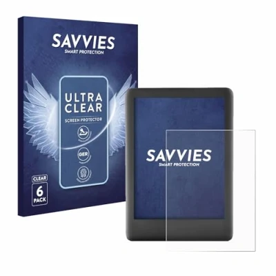 Immagine di savvies (6 Pezzi Pellicola Protettiva per Amazon Kindle 2019 (10a Gen.) Protezione Schermo Trasparente