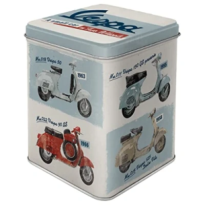 Immagine di Nostalgic Art Contenitori Retro Vespa Model Chart Idea Regalo per Amanti di Scooter, Sfuso e bustine tè, Design Vintage, 100 g
