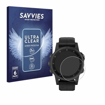 Immagine di savvies (6 Pezzi Pellicola Protettiva per Garmin Fenix 5S Plus (42 mm) Protezione Schermo Trasparente