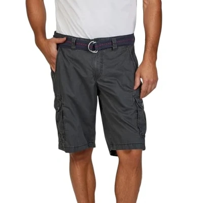 Immagine di Timezone MaguireTZ, pantaloncini cargo da uomo con cintura, vestibilità normale, pantaloni corti, estivi, 100% cotone, Blu inchiostro scuro (Dark Ink Blue (3929), 30