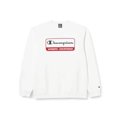 Immagine di Champion Legacy Graphic Shop Authentic Powerblend Fleece Crewneck Felpa, Bianco, XL Uomo FW23