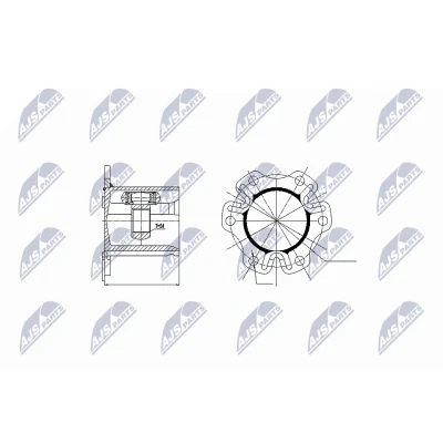 Immagine di NTY NPW AU 003 Kit Giunto Omocinetico AUDI: A4 B8 Avant, B9 Q5, PORSCHE: Macan