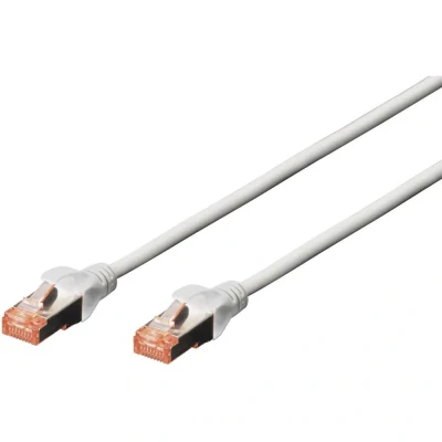 Immagine di Digitus DK 1644 030 RJ45 cavo di rete, patch CAT 6 S/FTP 3.00 m Grigio Privo alogeni, coppie intrecciate, con protezione, Ritardante fiamma 1 pz.