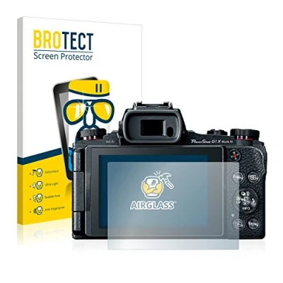 Immagine di brotect Pellicola Protettiva Vetro per Canon PowerShot G1 X Mark III Protezione Schermo [Durezza Estrema 9H, Chiaro]