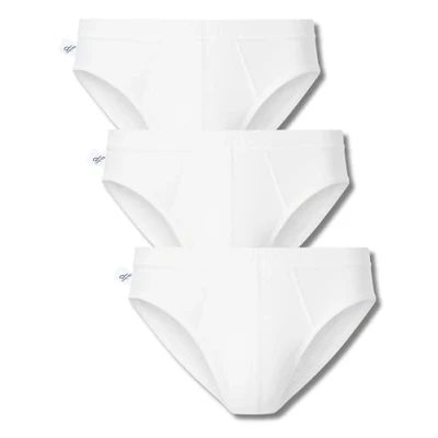Immagine di de fonseca Set Slip Uomo Cotone (Confezione da 3) Morbide Mutande Bianco o Grigio Nero Blu Taglie M XXL (IT, Testo, M, Regular, Bianchi 3pz)