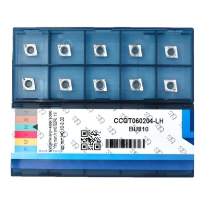 Immagine di CDBP Inserti in carburo per alluminio CCGT21.51/CCGT060204 LH tornitura utensili da taglio finitura, 10 pezzi
