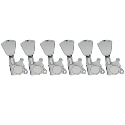 Immagine di Musiclily Pro 6 in Linea Meccaniche per Chitarra Elettrica Stratocaster Telecaster,Cromato Tulip Button