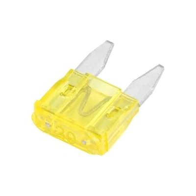 Immagine di Heschen Mini fusibili a lama ATM 20 per auto, SUV, camion, A, giallo, confezione da 50