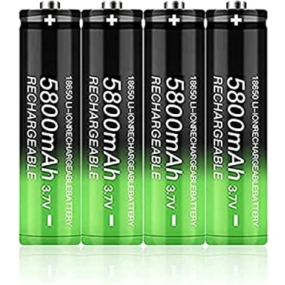 Immagine di Batteria Batterie Da 3,7 V 5800 MAh Ricaricabile Per Torcia A LED, Lampada Frontale, Dispositivi Elettronici 4 Pezzi