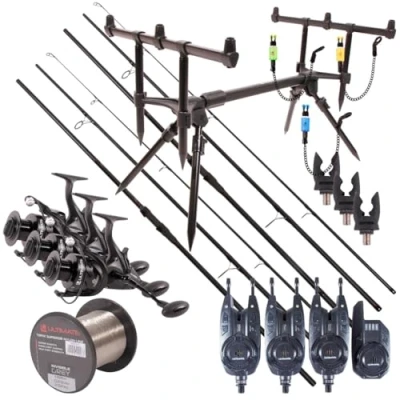 Immagine di Kit carpa a tre canne Ultimate Adventure carpfishing
