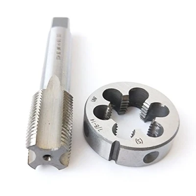 Immagine di ASZLBYM 7/8 14 HSS Tap and Die Set, UNF Machine Thread Round Right Hand