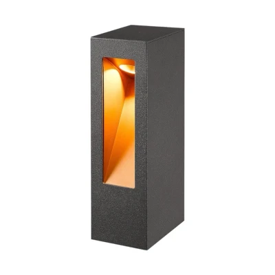 Immagine di lampada LED da esterni &#039;Jenke&#039; (Moderno) colore Nero, in Alluminio (1 luce, lampadina inclusa) di Lucande lampioncino, paletto luminoso, viale, lampione