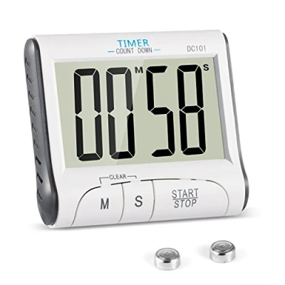 Immagine di Timer Cucina, YXwin Magnetico Digitale Elettronico 24 Ore da Cucina con Display LCD e Allarme Forte Conto Alla Rovescia Cronometro Stand Retrattile