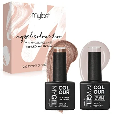 Immagine di MyGel by MYLEE Work of Art Set Smalto per Unghie Gel Semipermanente 2x10ml UV/LED Nail Manicure Pedicure Uso Professionale e Domestico Lunga Durata Facile da Usare